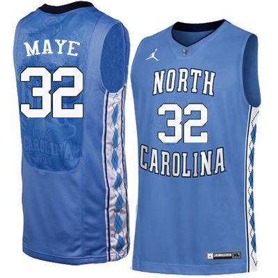 Men North Carolina Tar Heels #32 Luke Maye College Basketball Jerseys Sale-Blue
